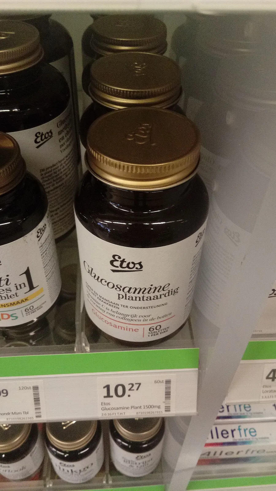 Flacon de complément glucosamine chondroïtine pour les articulations
