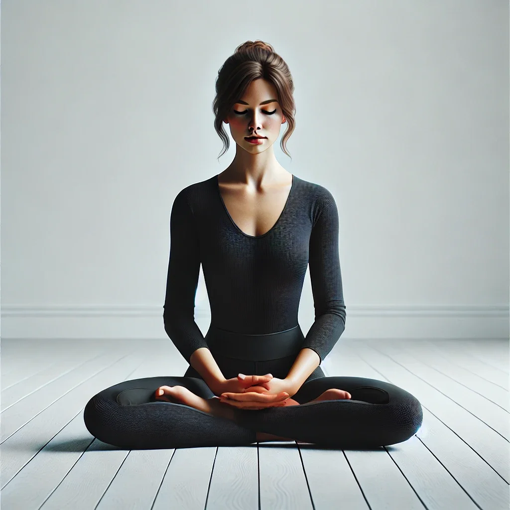Pratique de yoga en position assise et méditation