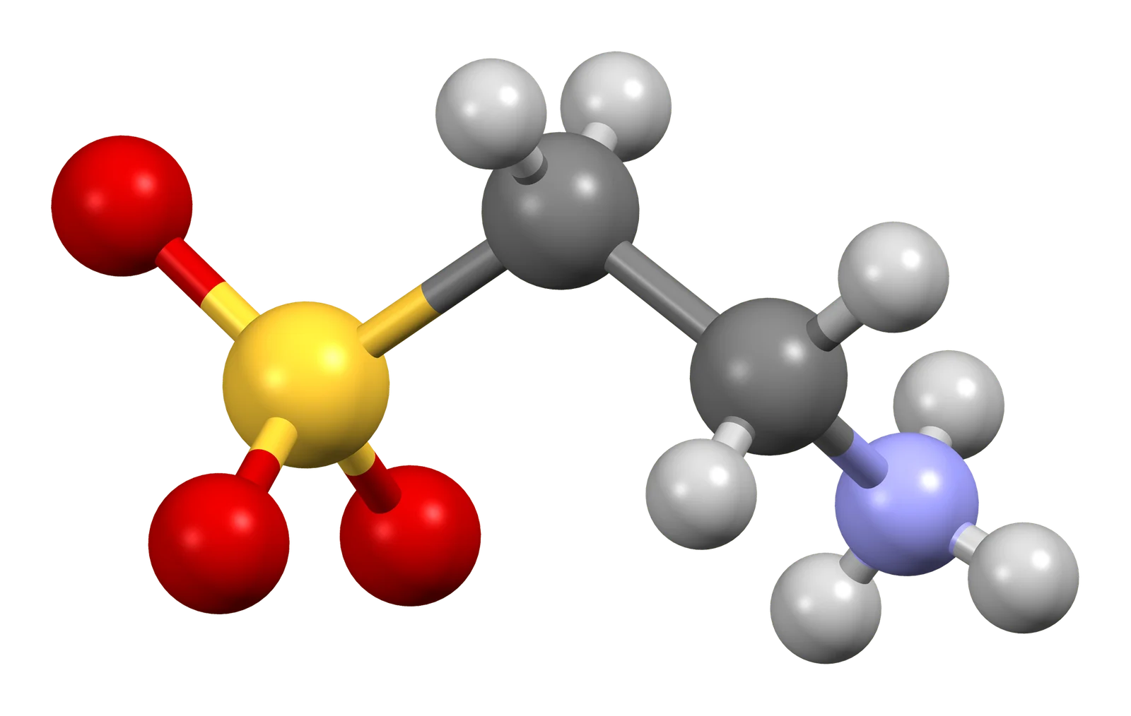 Structure moléculaire de la taurine, acide aminé soufré